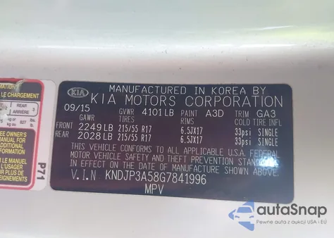 2016 Kia Soul + из США, поврежденный, VIN KNDJP3A58G7841996